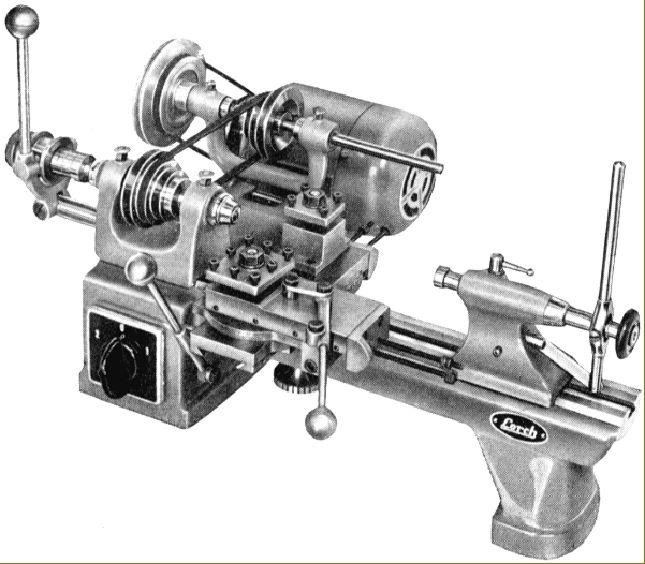 Lorch Drehmaschine mit Hebelsupport aus den Fünfzigern